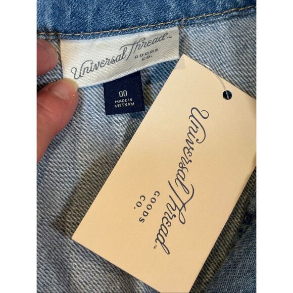 Universal Thread jean/denim one piece, short romper size 00 - Picture 10 of 12